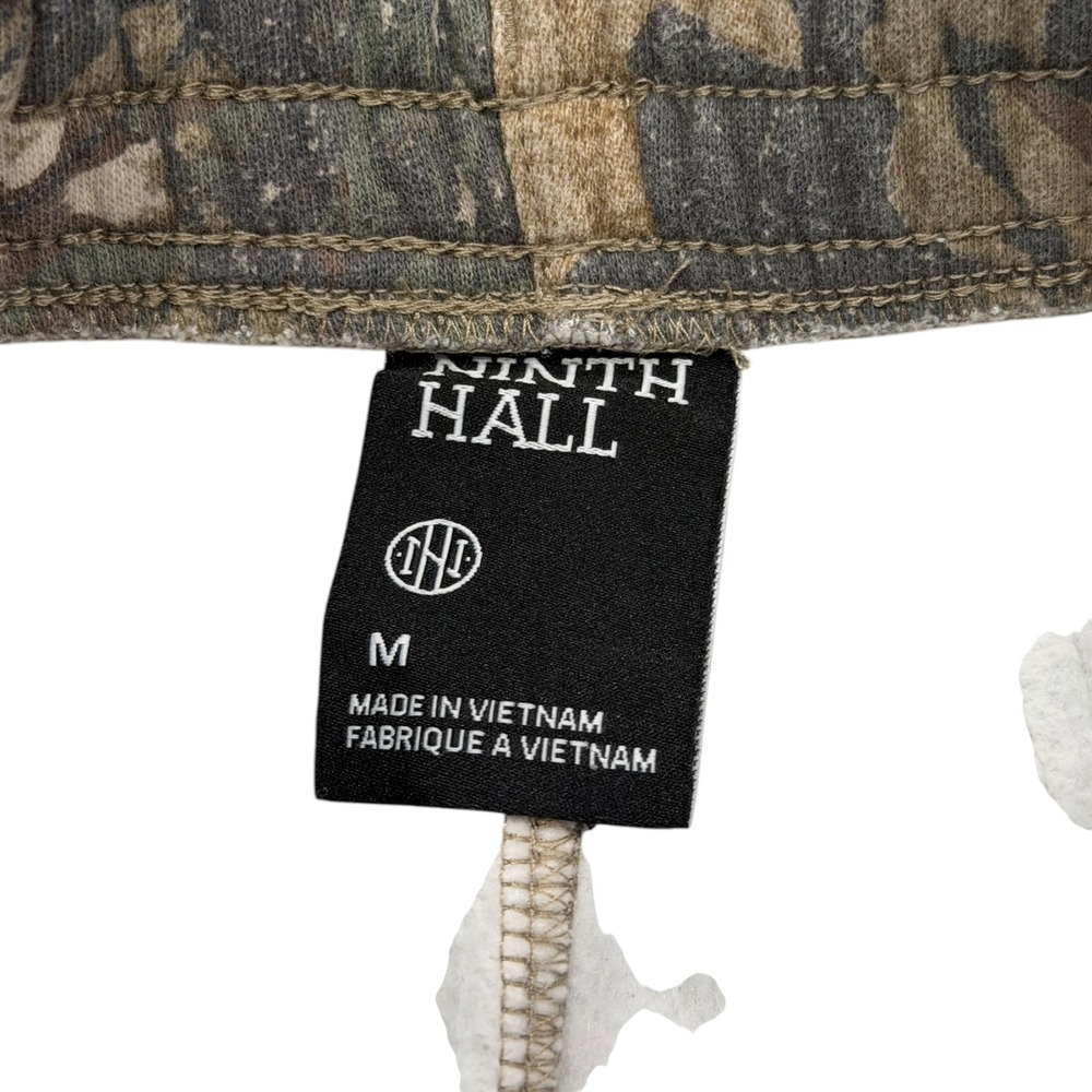 Ninth Hall Sweatpants Mens Medium Camo Wide Leg Bungee Real Tree Fleece Brown - Picture 7 of 11